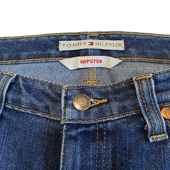 Tommy Hilfiger Hipster Blue Jeans Y2K Sz 8 - Picture 2 of 12